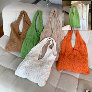 Shoulder Portable Knitting Women Bag 