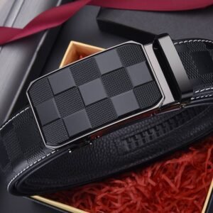 Men's Leather Automatic Buckle Belt