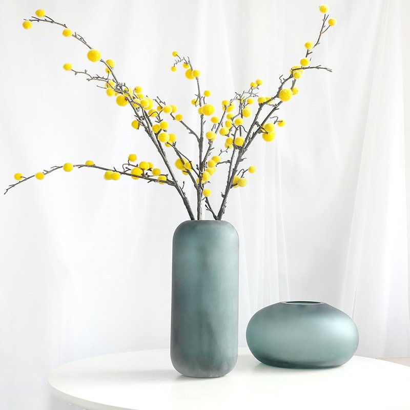 Classic Flower Artificial Flower Glass Vase - Image 6