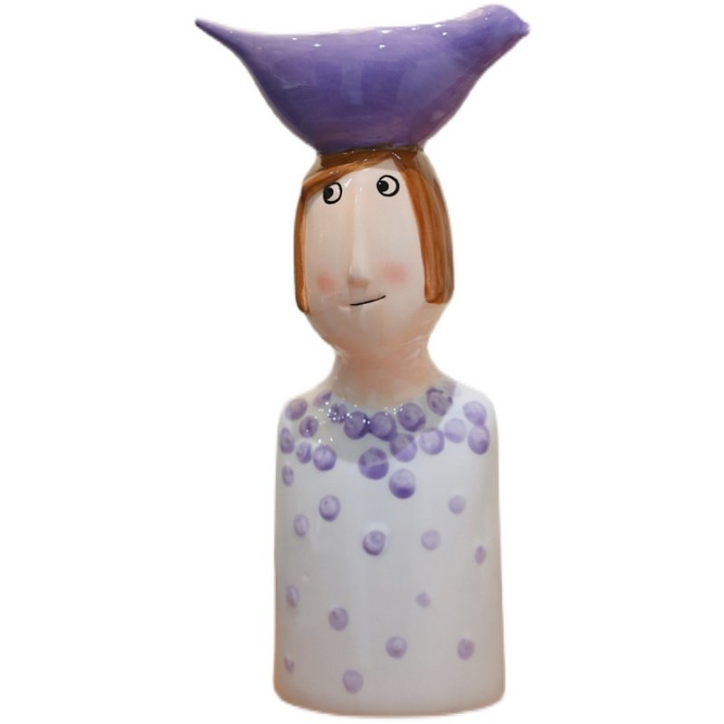 Ceramic Funny Dry Flower Vase Ornaments - Image 3