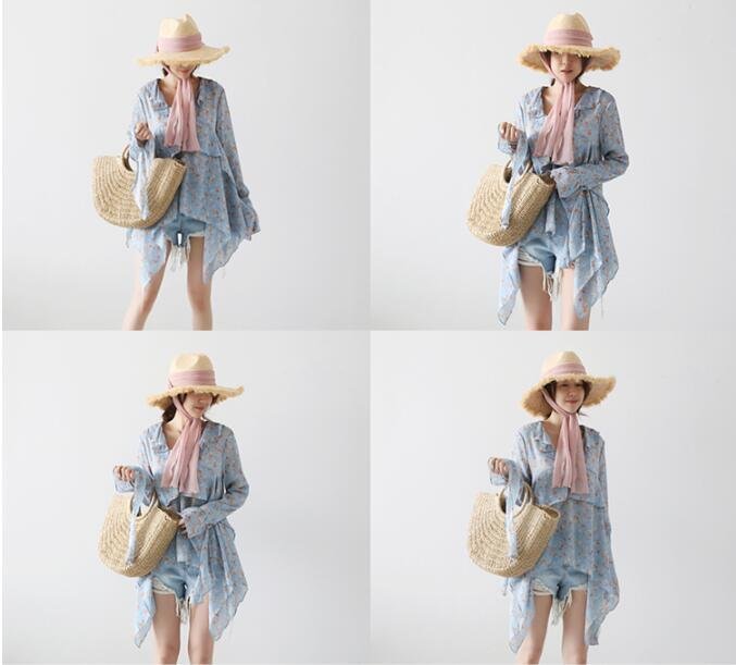 Baggage lady''s handbag paper rope knitting wrapping straw wrapping ins fire lady bag Korean bag summer beach vacation bag - Image 5