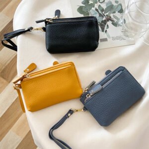 Leather Ladies Fashion Zipper Coins Wallet