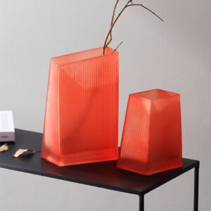 Creative Simple Orange Glass Vase Transparent