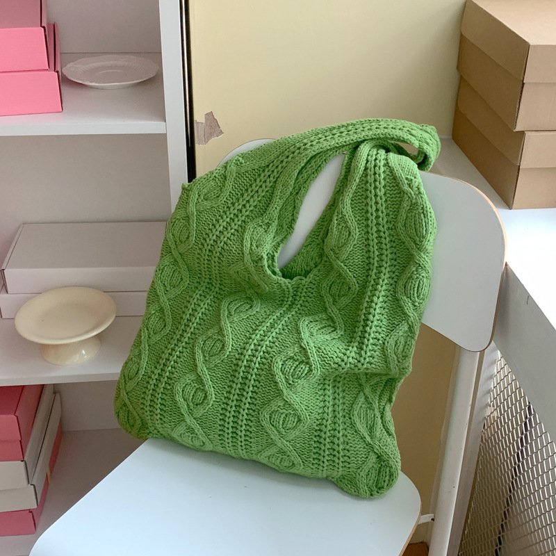 Shoulder Portable Knitting Women Bag - Image 3