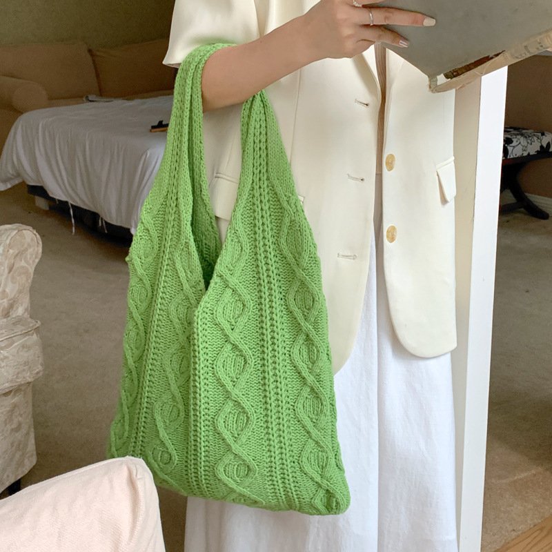 Shoulder Portable Knitting Women Bag - Image 5