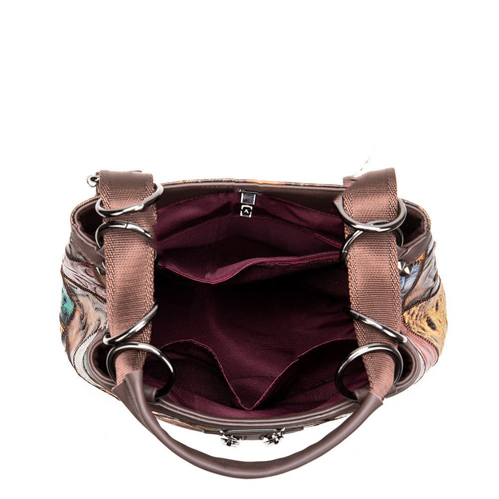 Ethnic National Style Ladies Leather Backpack - Image 3