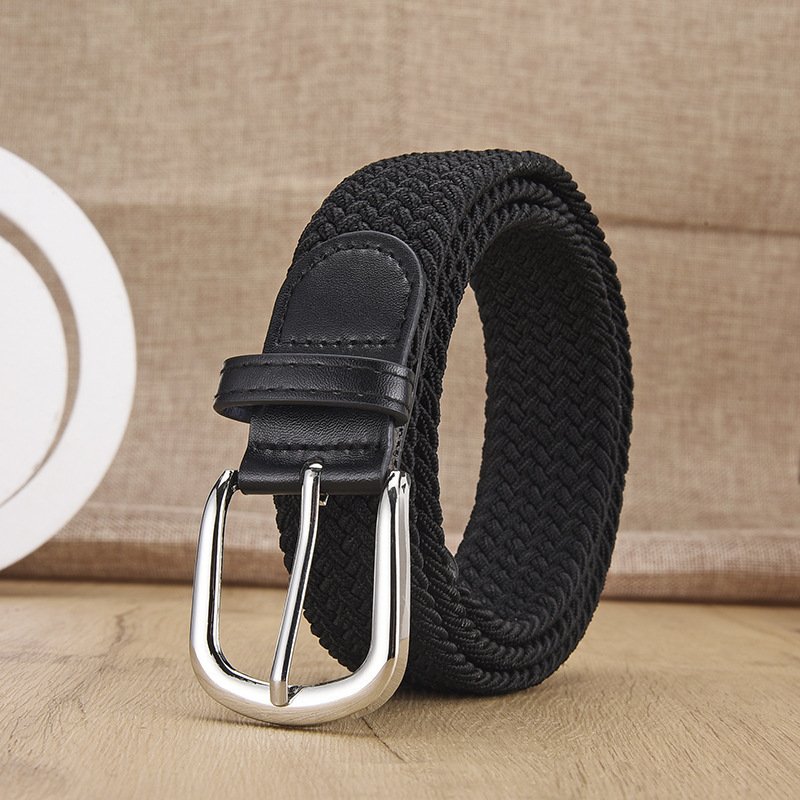 New Men's And Women's Woven Belt Elastic Stretch Punch-free - Image 8