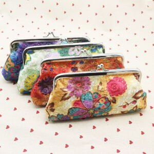 Women's Embroidered Fabric Wallet Long