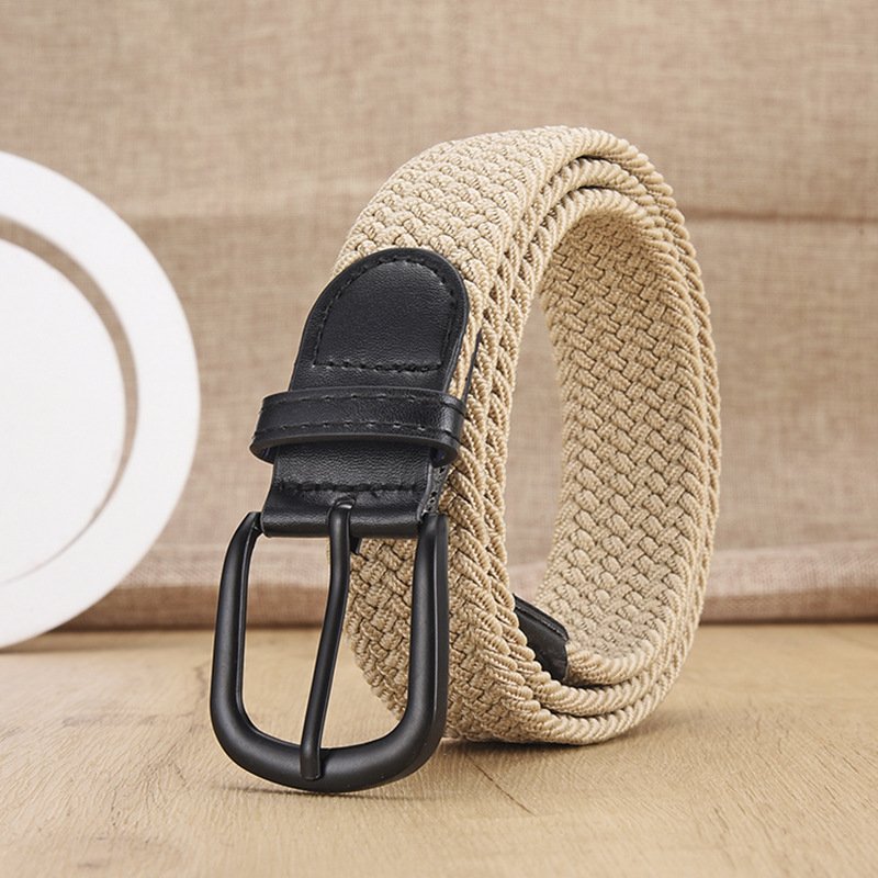 New Men's And Women's Woven Belt Elastic Stretch Punch-free - Image 6