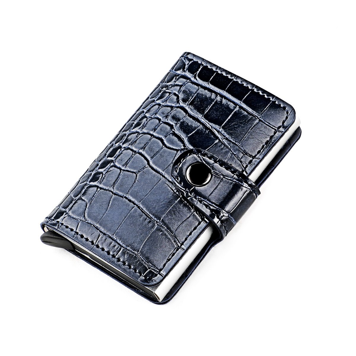 Crocodile Pattern Men's Wallet Aluminum Box Clip - Image 6