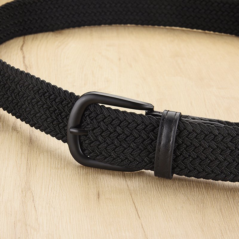 New Men's And Women's Woven Belt Elastic Stretch Punch-free - Image 4