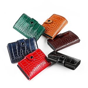 Crocodile Pattern Men's Wallet Aluminum Box Clip