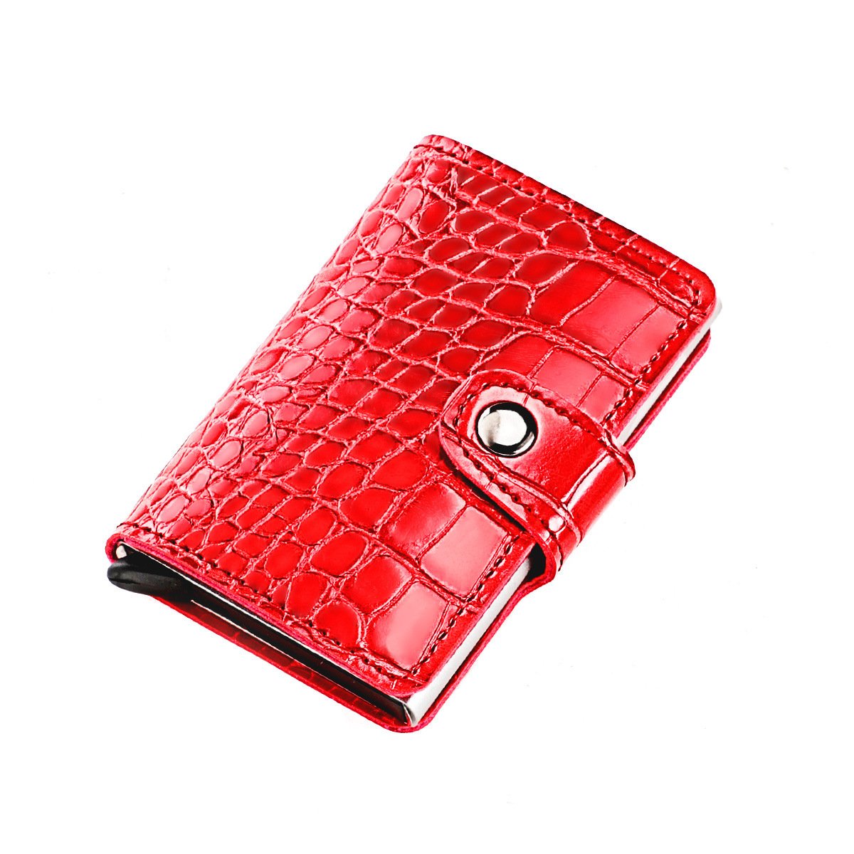 Crocodile Pattern Men's Wallet Aluminum Box Clip - Image 3