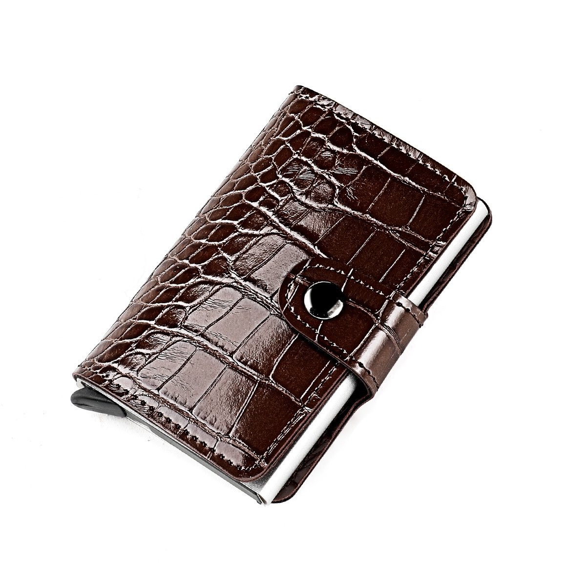 Crocodile Pattern Men's Wallet Aluminum Box Clip - Image 7