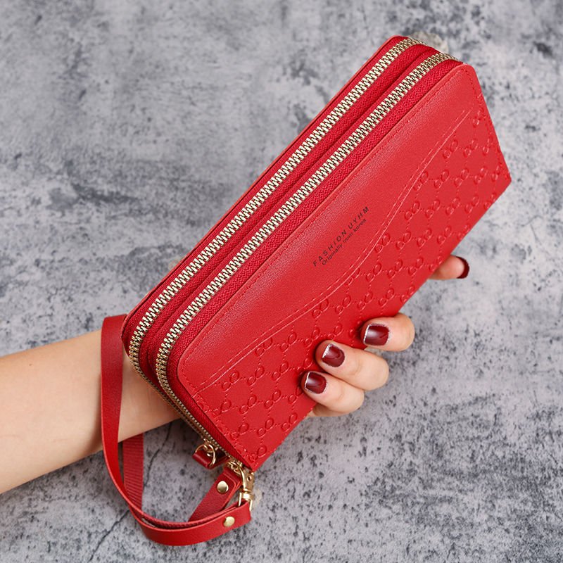 Women's Double Layer Zipper Coin Purse - Image 9