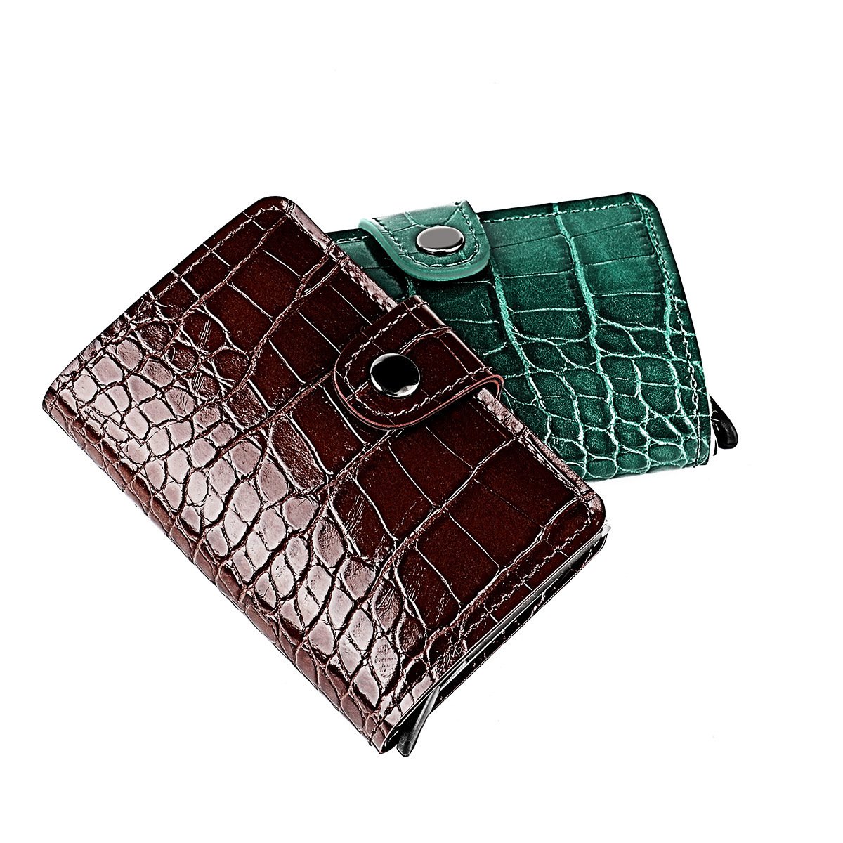 Crocodile Pattern Men's Wallet Aluminum Box Clip - Image 4