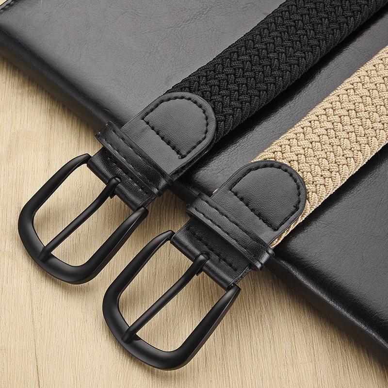 New Men's And Women's Woven Belt Elastic Stretch Punch-free - Image 2