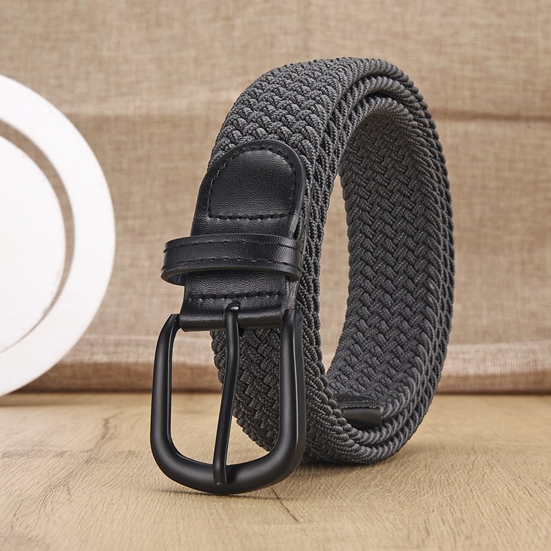 New Men's And Women's Woven Belt Elastic Stretch Punch-free - Image 7